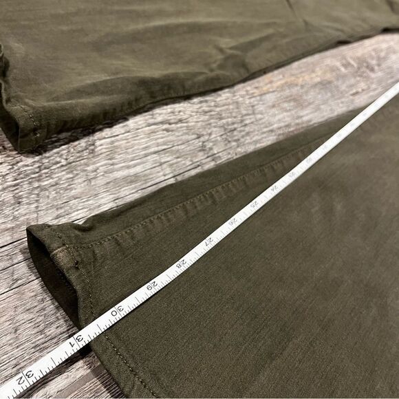 Military green color flared high rise jeans - Picture 3 of 15